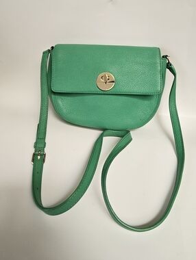 Talbots Leather Crossbody Bag Green